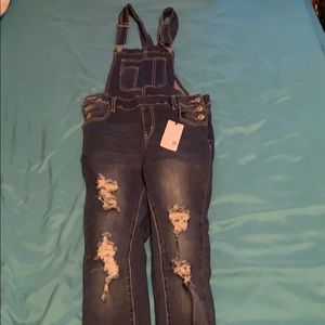 Jumpsuit women’s jeans destroyed denim overall